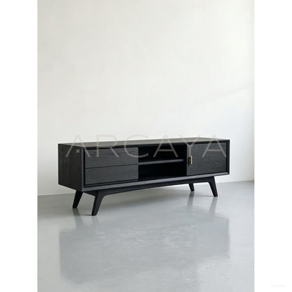 Ash Wood Tv Stand - scene