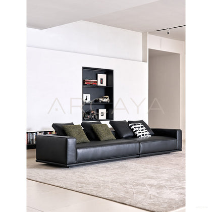 Horizonte Linear Minimalist Sofa - scene