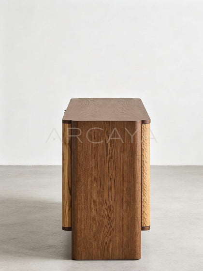 Hand Carved Solid Wood Sideboard - scene