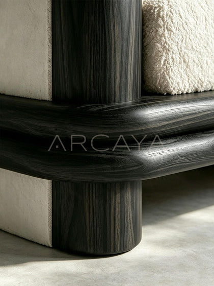 Solid Wood Sculptural Lounge Chair - detail