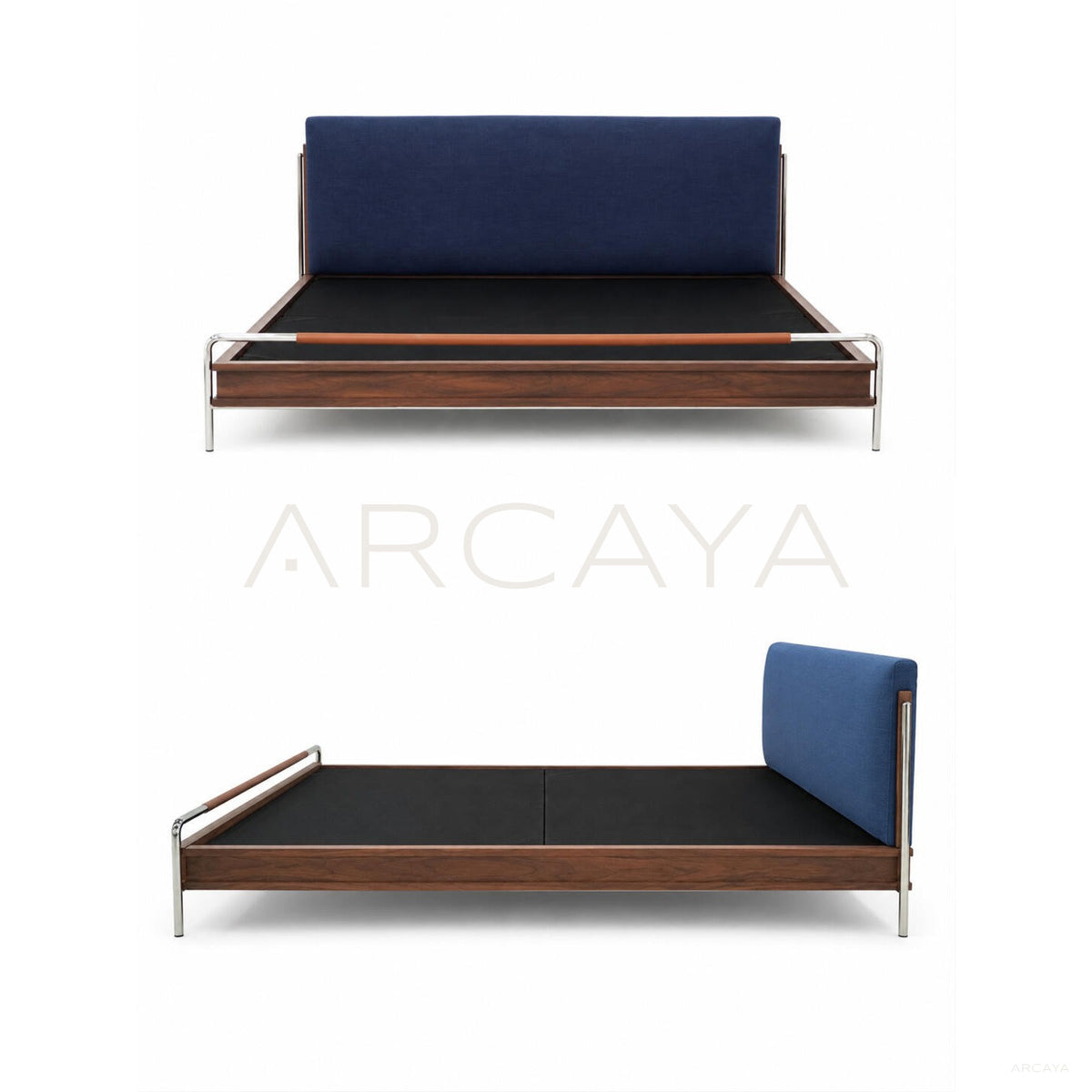 Leon Natural Material Bed in detail