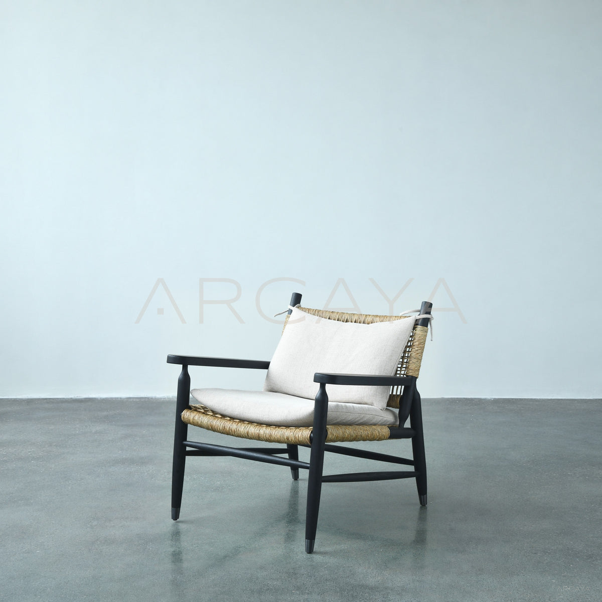 Oak Light Brushed Rattan Armchair - main