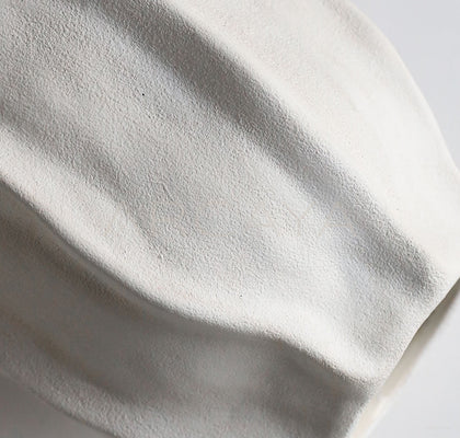 Wabi Sabi White Ceramic Vase - scene