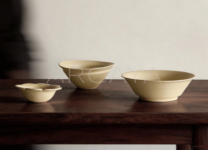 Amu Collab Wabi Sabi Plain Ceramic Bowl - scene