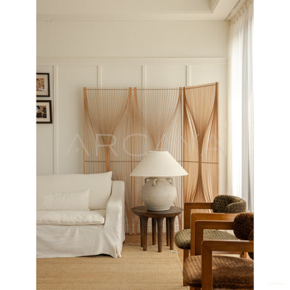 Flowing Cherry Wood Folding Screen - scene