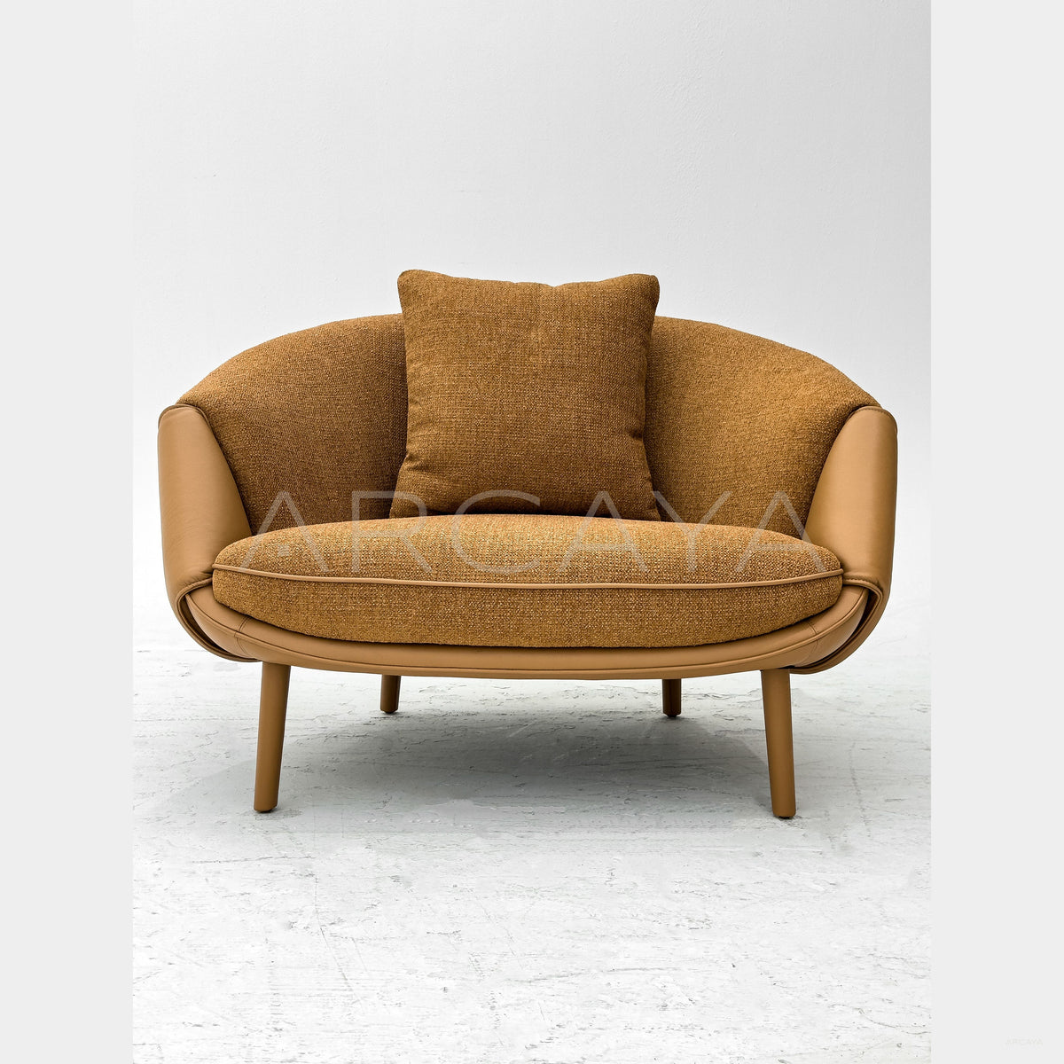 Two Tone Material Lounge Chair in detail