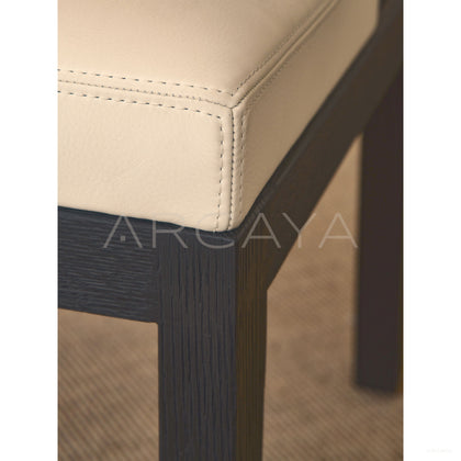 Old Money Oak Leather Dining Chair - scene