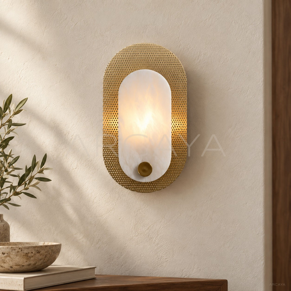 Gold Mesh Rectangular Wall Light 21760 - main