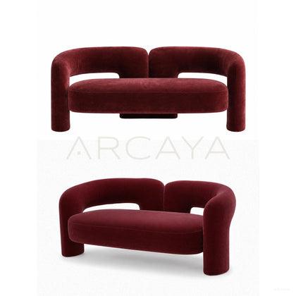 Retro Romantic Curved Sofa - scene