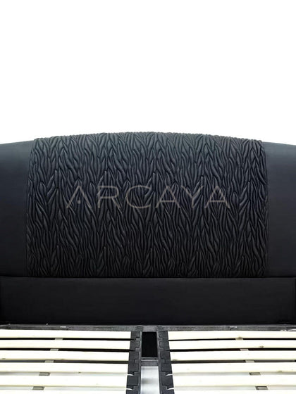 Black Italian Style Bed - detail