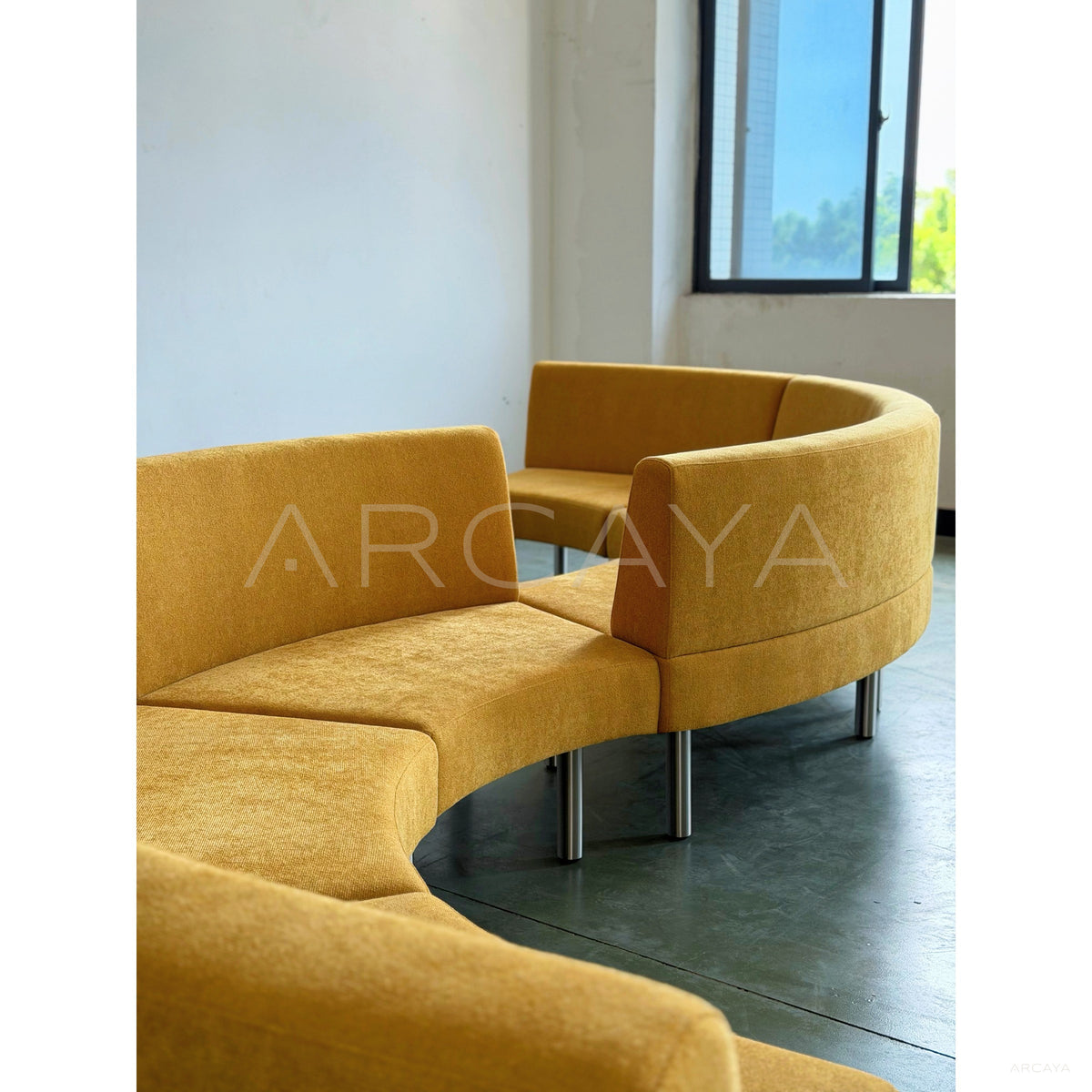 Curved Corner Sofa in detail