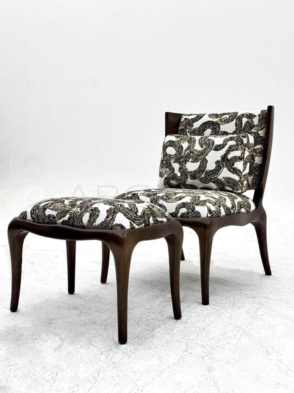 Solid Wood Lounge Chair - scene