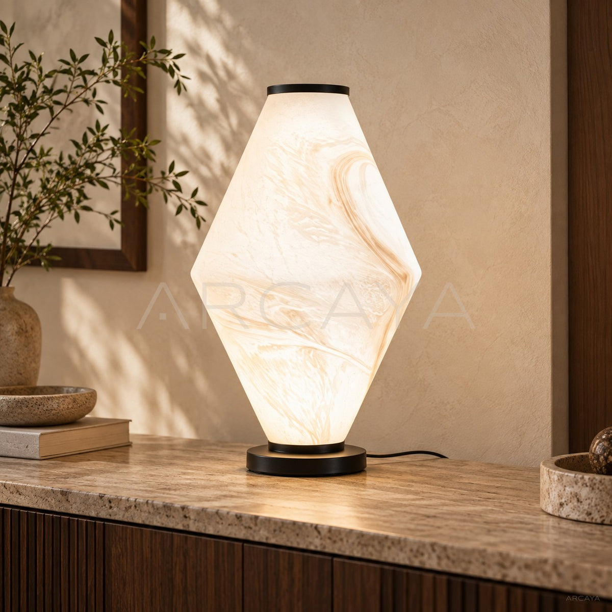 Stone Texture Diamond Table Lamp 96367 - main