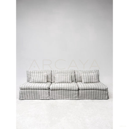 Striped Sectional Sofa - scene