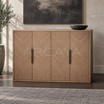 White Oak Sideboard Storage Cabinet - main