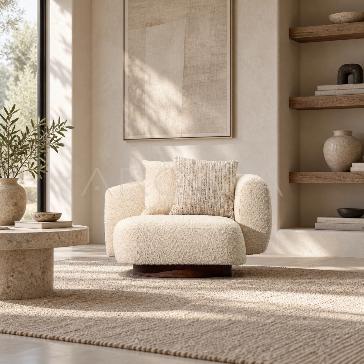 Reposer Sculptural Lounge Chair in detail