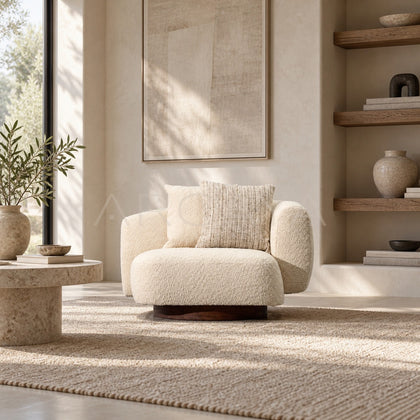 Reposer Sculptural Lounge Chair - scene