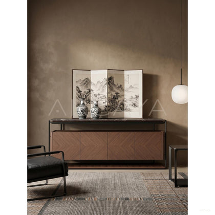 Walnut Marble Sideboard - scene