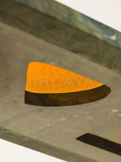 Yiduo Green Marble Console Table - detail