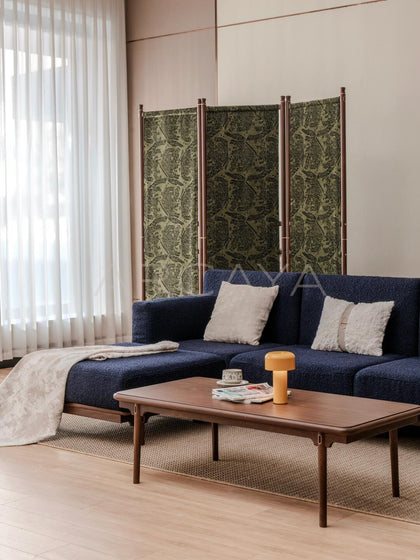 Solid Wood Folding Partition Screen - scene