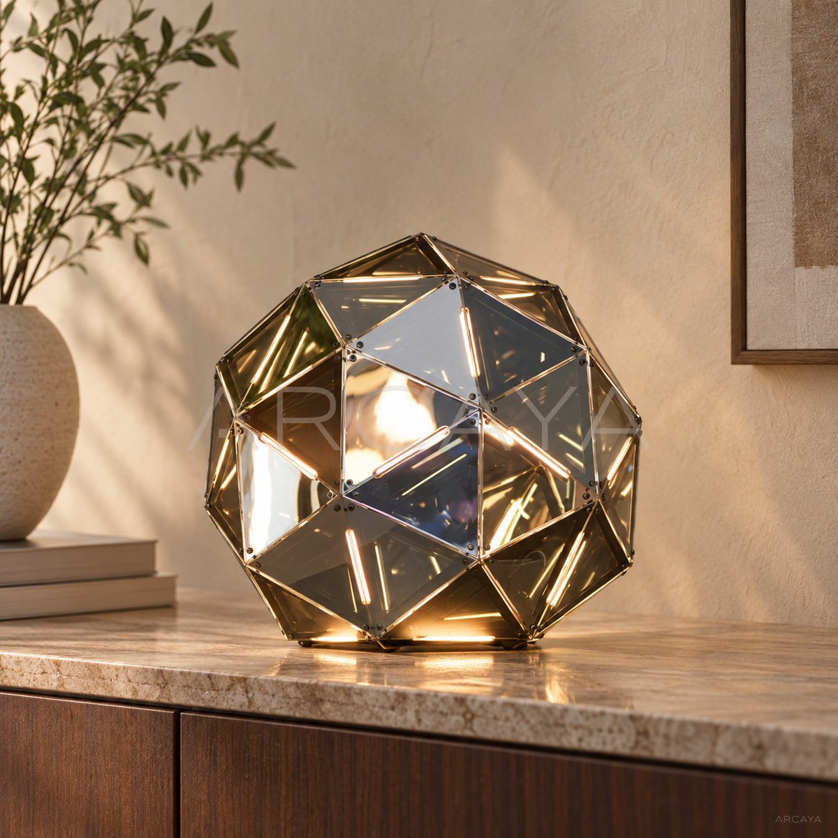 Prism Globe Short Base Table Lamp 95373 - main