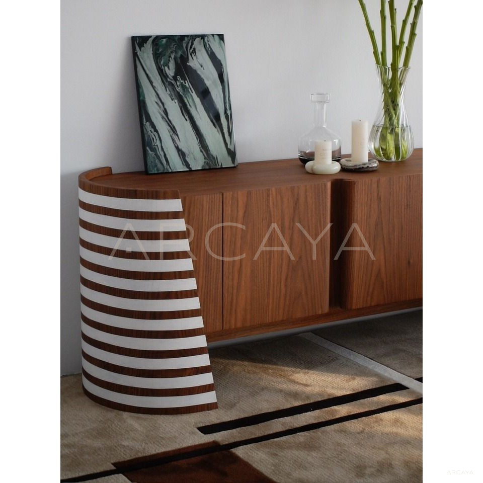 Yiduo Warm Wood Tv Stand in detail