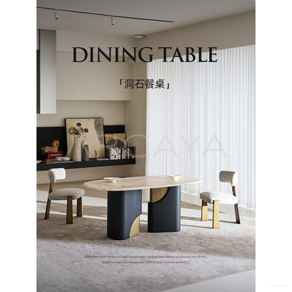 Natural Texture Dining Table - scene