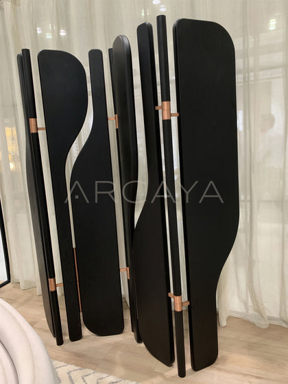 Curved Fan Folding Screen Hotel Style - scene