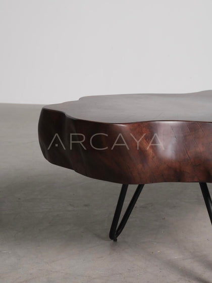 Solid Wood Slab Irregular Coffee Table - detail