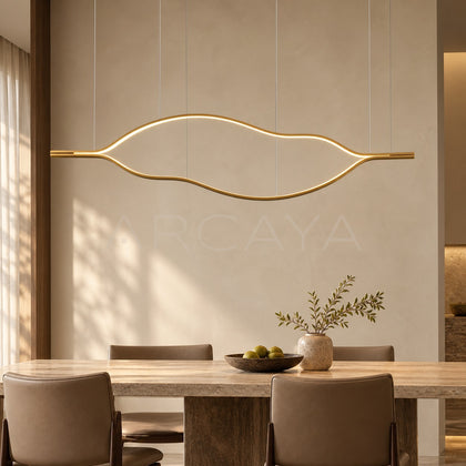 Streamline Gold Halo Linear Pendant Light 60172 - main