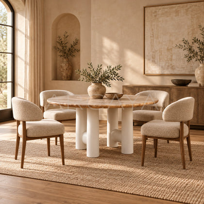 Multi Material Dining Table - scene