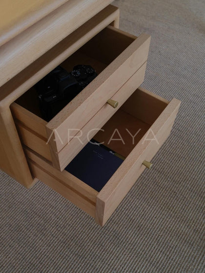 Custom Beech Writing Desk - detail