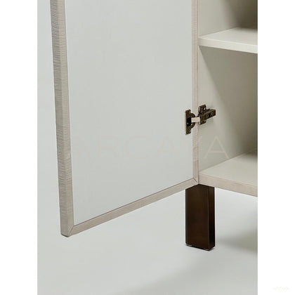 Italian Relief Texture Double Door Tall Cabinet - scene