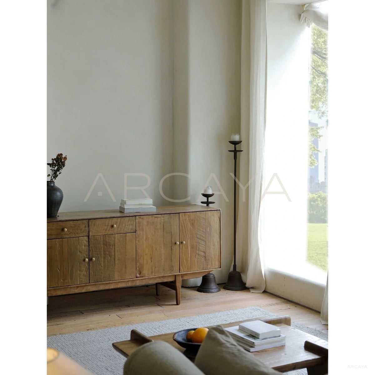 Natural Material Quiet Space Set — Storage in detail