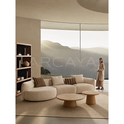 Naturalist Curved Sofa - scene