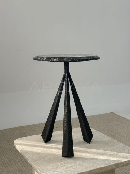 Art Marble Side Coffee Table - scene