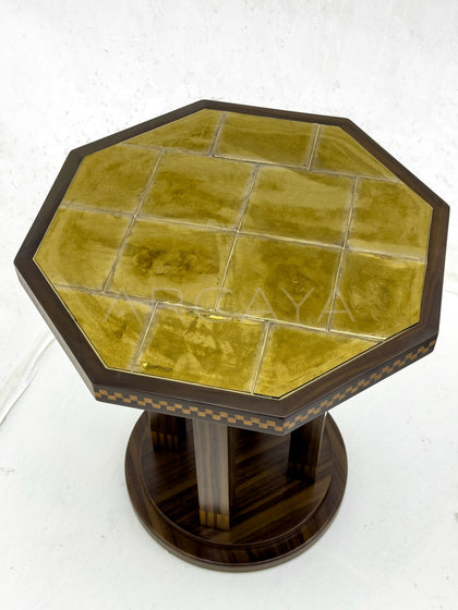 Mid Century Inlaid Side Table - scene