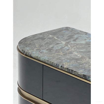 Blue Jade Stone Entryway Cabinet - scene