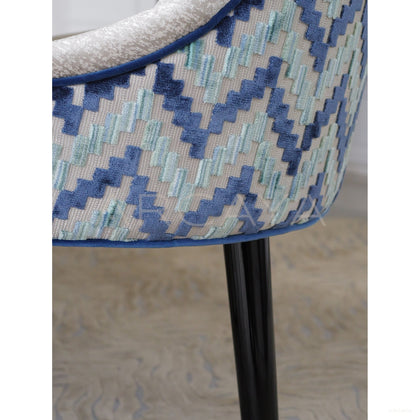 Blue Weave Dining Table - scene