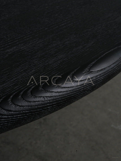 Ink Black Textured Coffee Table - detail