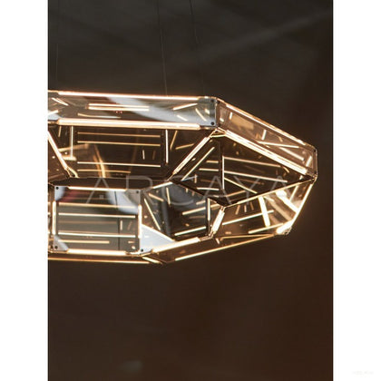 Octagonal Prism Halo Five Ring Pendant Light 80723 - scene