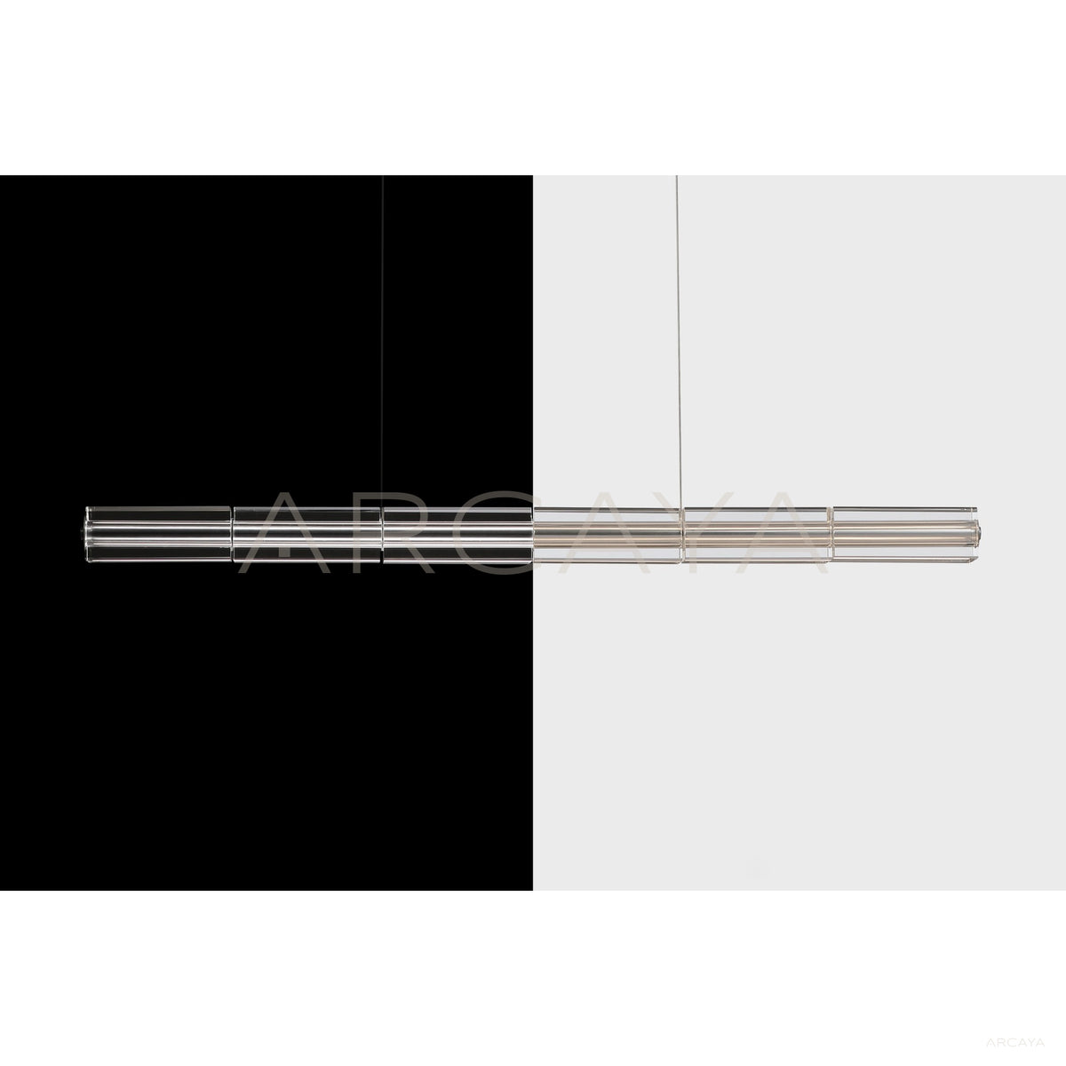 Linear Rectangular Crystal Column Pendant Light 80600 in detail
