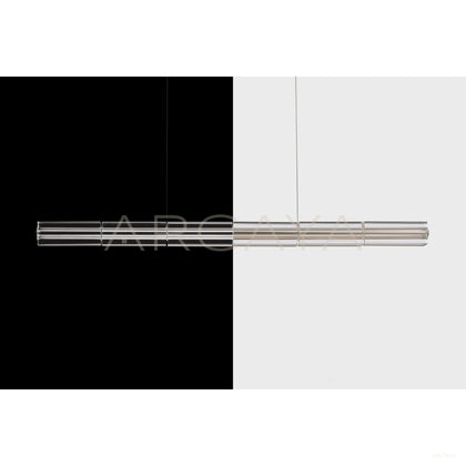 Linear Rectangular Crystal Column Pendant Light 80600 - scene