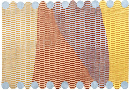 Colorful Linear Woven Rug Dsm P016 F - scene