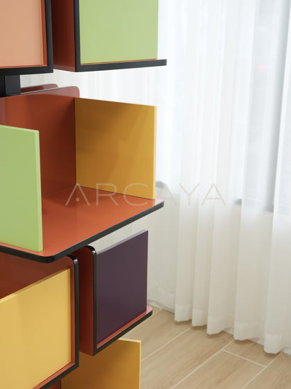 Yiduo Swirl Color Bookcase - detail