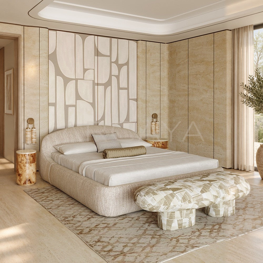 Curved Embrace Fabric Bed - main