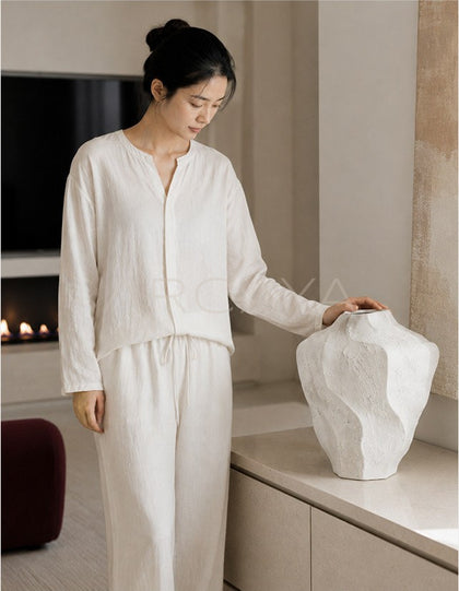 Wabi Sabi Handmade Textured Vase - scene