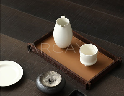 Rongbai Collab White Porcelain Cup Saucer Gift Set - scene