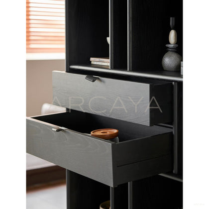 Classic Black Bookcase - scene