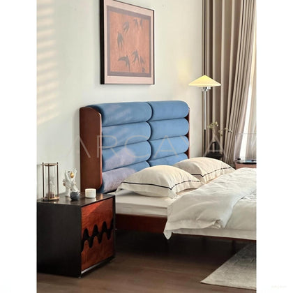 Jeaek Blue Swirl Bed - scene